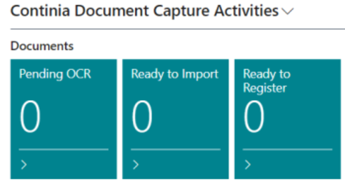 Document Capture Activities Tiles