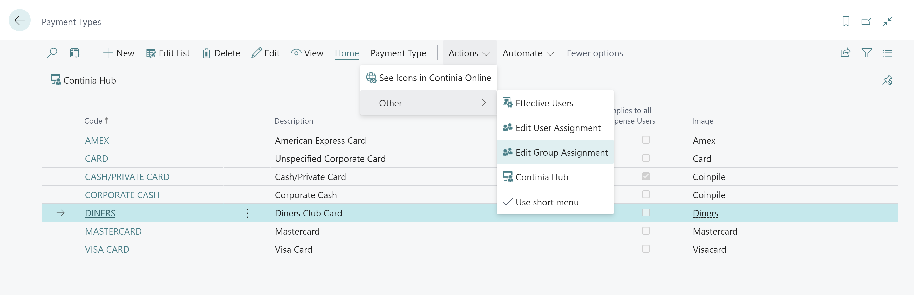 Payment Types_Edit Group Assignment