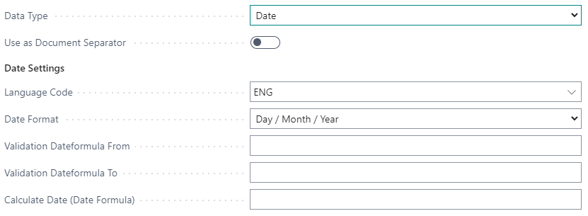 datatype date fields