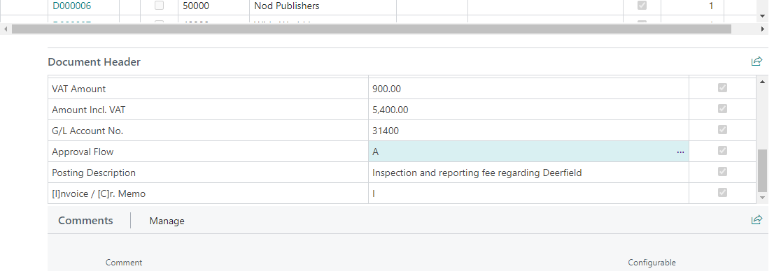 Approval flow field on template