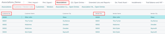 Customer Vendor link Overview