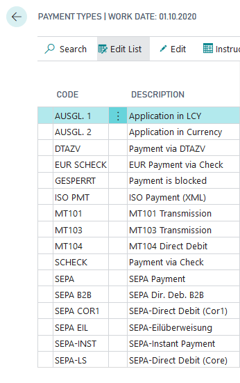 Payment Types