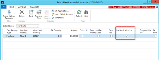 Use Duplication List