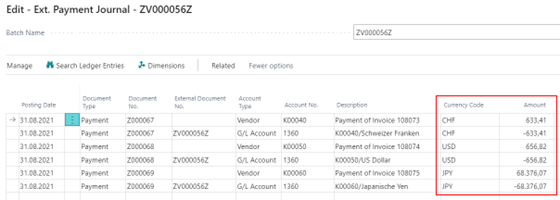 Payment proposal headers