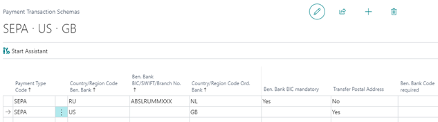 Transaction schema example