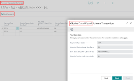 Transaction Schema Setup