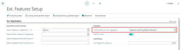 Setup of Split Posting