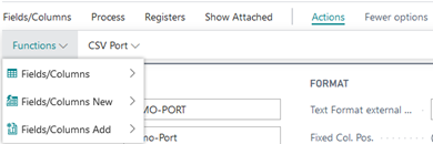 CSV Port Functions