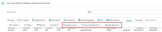 Standard Journal, Incoming Document and Request Approval