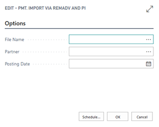 Import Via Remadv Options