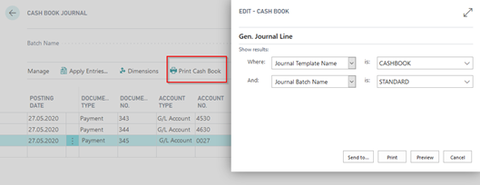 Print Cashbook