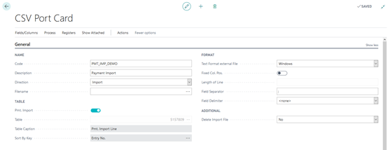 New CSV Port