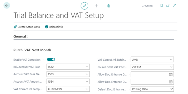 Enable VAT Correction