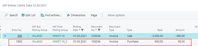 VAT Entry Type